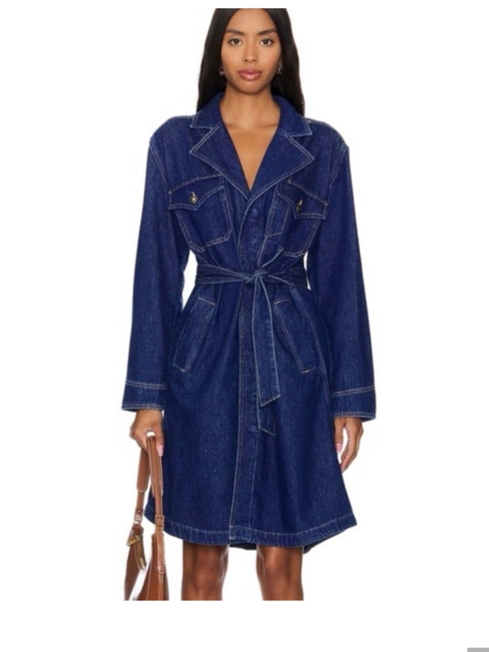 Favorite Daughter Boulevard Denim Trench Coat size small in Rome